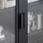 Armadietto con anta in vetro | Elegante, raffinato. Grande capacità di archiviazione, pratico e bello. Mantiene la casa in ordine.