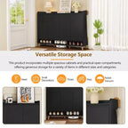Scarpiera moderna con ripiani regolabili, organizer minimalista per la casa, credenza contenitore