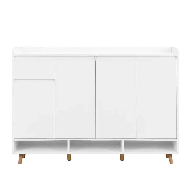Scarpiera moderna con ripiani regolabili, organizer minimalista per la casa, credenza contenitore