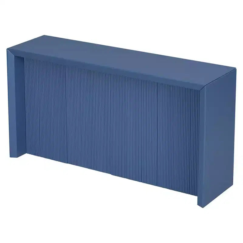 Tavolino da Ingresso Semplice in Legno di Acacia con Design Ondulato Adatto per Studio Ingresso Corridoio Soggiorno Foyer