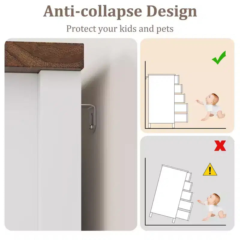 Cassettiera a 5 cassetti in stile rustico per camera da letto, cassettiera alta in legno da 48 pollici con anta scorrevole a fienile, ripiano regolabile, organizer per contenitori