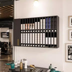 Espositore per tinture per capelli, mobiletto da parete regolabile per salone, nero