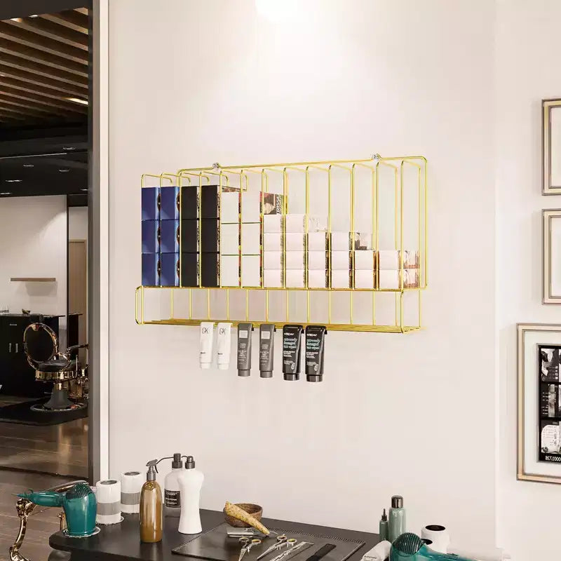 Organizzatore Porta Coloranti per Capelli da Parete Professionale in Metallo Nero