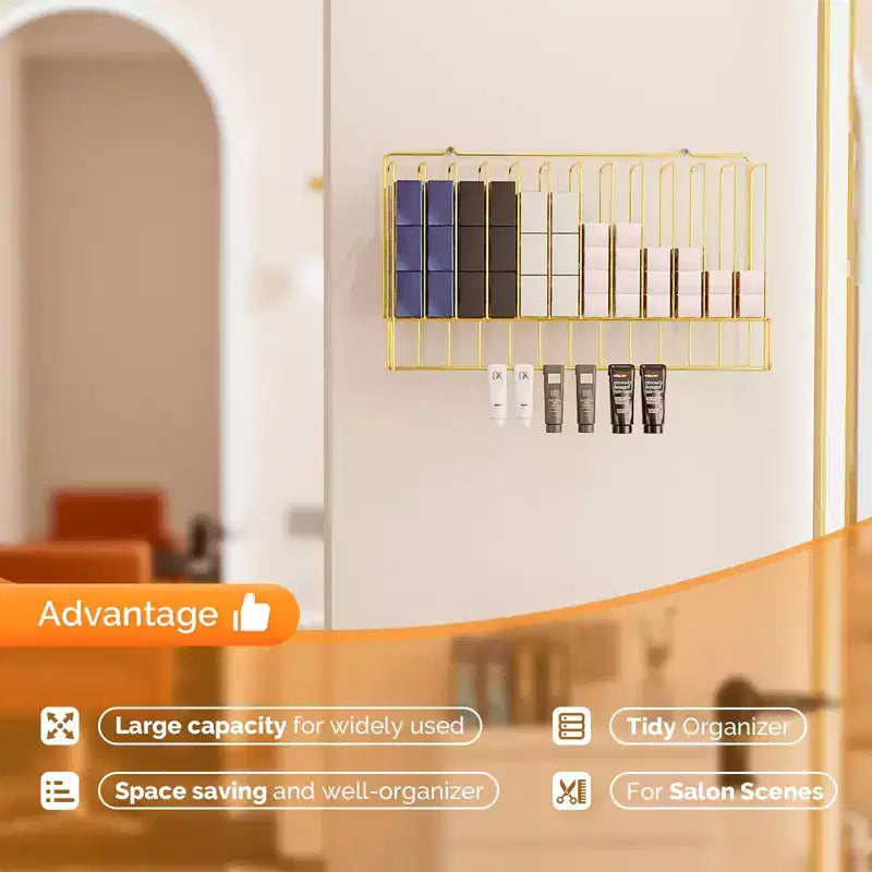 Organizzatore Porta Coloranti per Capelli da Parete Professionale in Metallo Nero