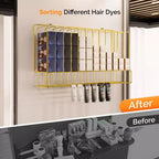 Organizzatore Porta Coloranti per Capelli da Parete Professionale in Metallo Nero