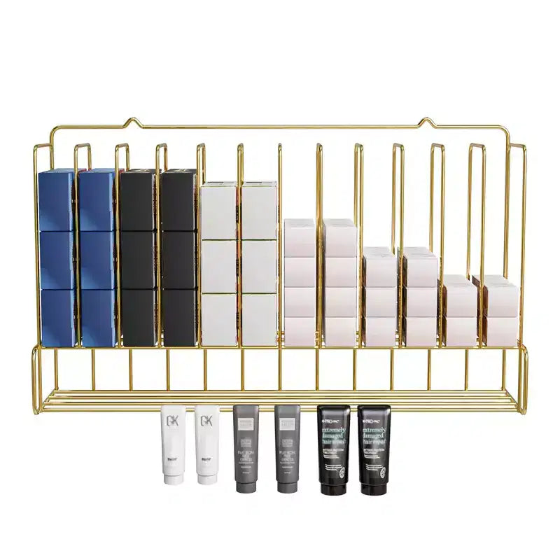 Organizzatore Porta Coloranti per Capelli da Parete Professionale in Metallo Nero