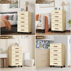 Carrello portaoggetti in plastica con cassetti, 4/5 cassetti estraibili, contenitore portaoggetti per l'organizzazione della casa, pattumiera a rotelle, unità di archiviazione verticale per camera da letto, soggiorno, ufficio