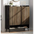 Large Shoe Cabinet with 3 Doors, 6-Tie RFreestanding Entryway Shoe Storage Cabinet with Adjustable Shelves