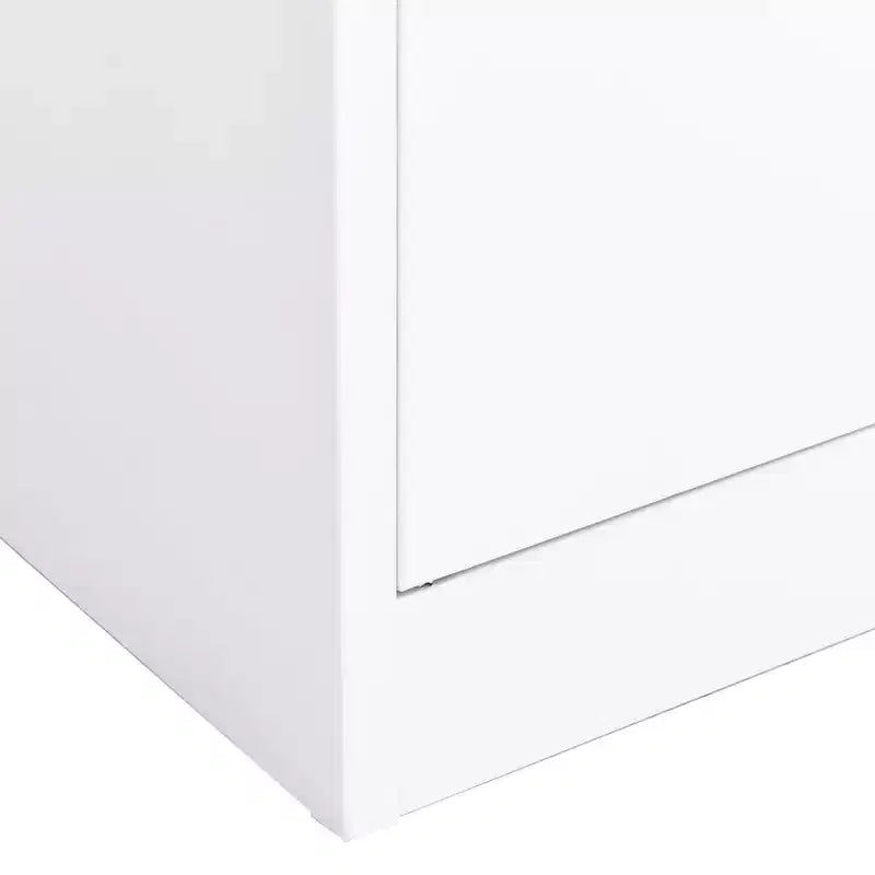 Mobiletto/armadietto in metallo per archivio con ripiani per ufficio domestico in acciaio - Bianco