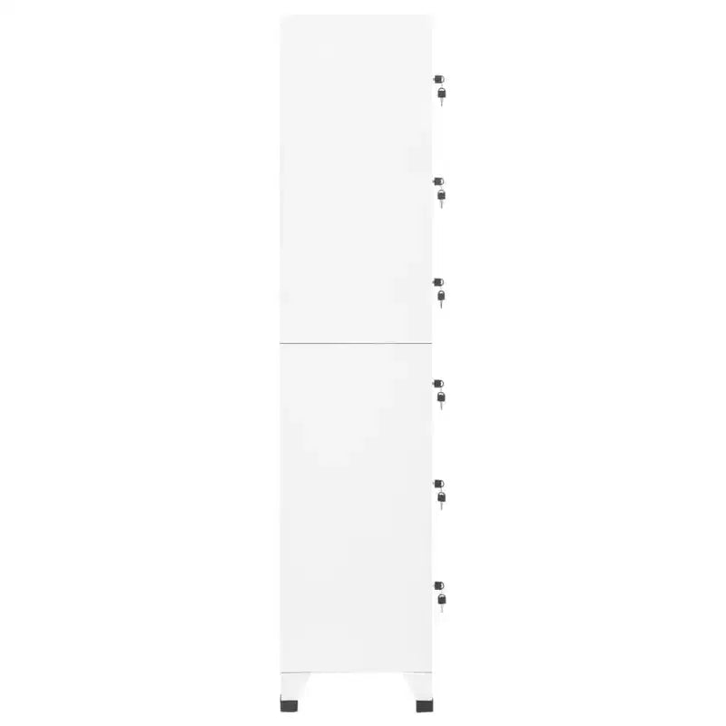 Armadietto Armadio in Acciaio Bianco 38,1 x 39,9 x 180,1 cm