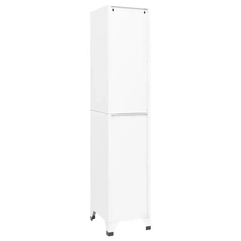 Armadietto Armadio in Acciaio Bianco 38,1 x 39,9 x 180,1 cm