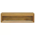 Mobiletto da Bagno in Teak Naturale Legno Massello di Teak