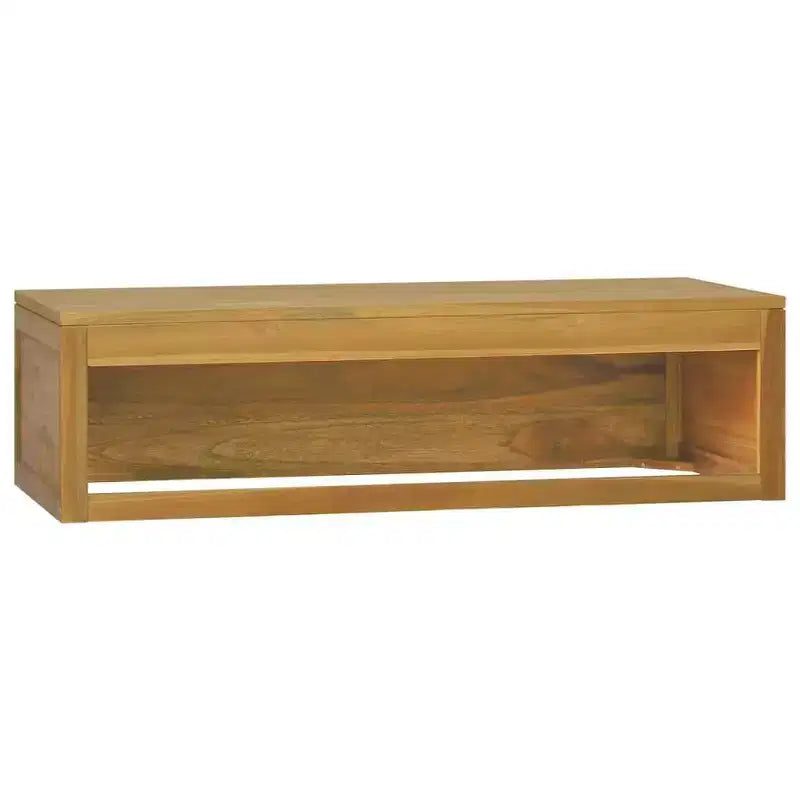 Mobiletto da Bagno in Teak Naturale Legno Massello di Teak
