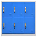 Set di Armadietti, Organizzatore Sicuro in Acciaio per Scuole, Uffici, Grigio e Blu, Facile Montaggio Richiesto, 5 pezzi