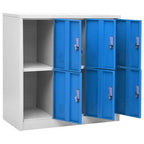 Set di Armadietti, Organizzatore Sicuro in Acciaio per Scuole, Uffici, Grigio e Blu, Facile Montaggio Richiesto, 5 pezzi