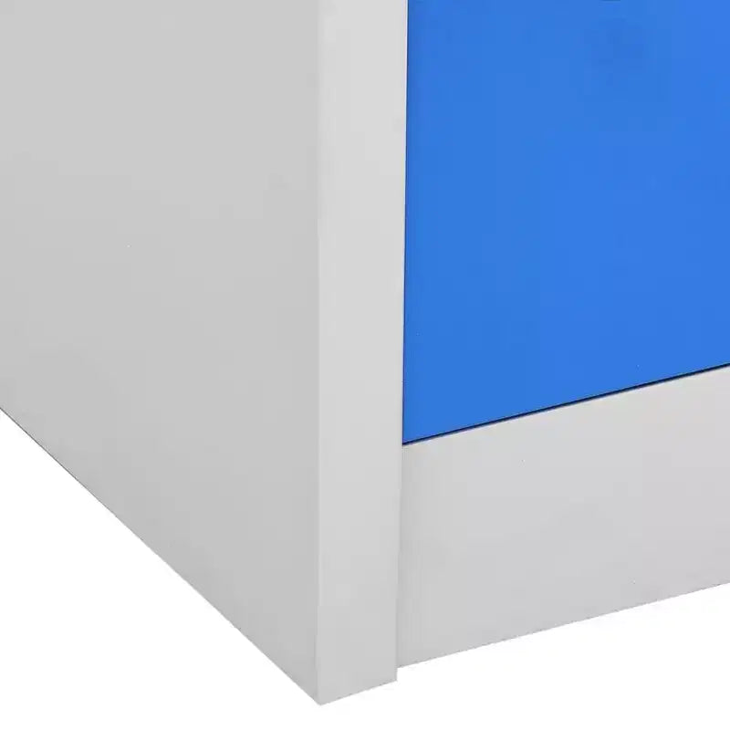 Set di Armadietti, Organizzatore Sicuro in Acciaio per Scuole, Uffici, Grigio e Blu, Facile Montaggio Richiesto, 5 pezzi