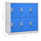 Set di Armadietti, Organizzatore Sicuro in Acciaio per Scuole, Uffici, Grigio e Blu, Facile Montaggio Richiesto, 5 pezzi