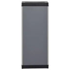 Armadietto da Giardino - Organizer Compatto da Patio, Materiale PVC e PP, con 1 Ripiano e Serratura di Sicurezza, Grigio e Nero, 13.8x15.7x33.5