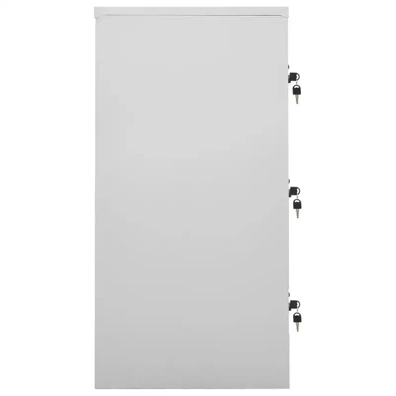 Armadietti metallici, set da 2 - Armadietti dal design moderno con 9 scomparti, ideali per scuola o ufficio - Grigio e rosso