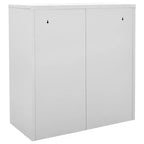 Armadietti metallici, set da 2 - Armadietti dal design moderno con 9 scomparti, ideali per scuola o ufficio - Grigio e rosso