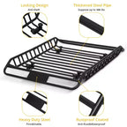 Cesto Portabagagli da Tetto, 160x109x16 cm, in Acciaio Antiruggine Resistente - Portata 136 kg, Barre Portatutto Universali per SUV, Auto, Camion