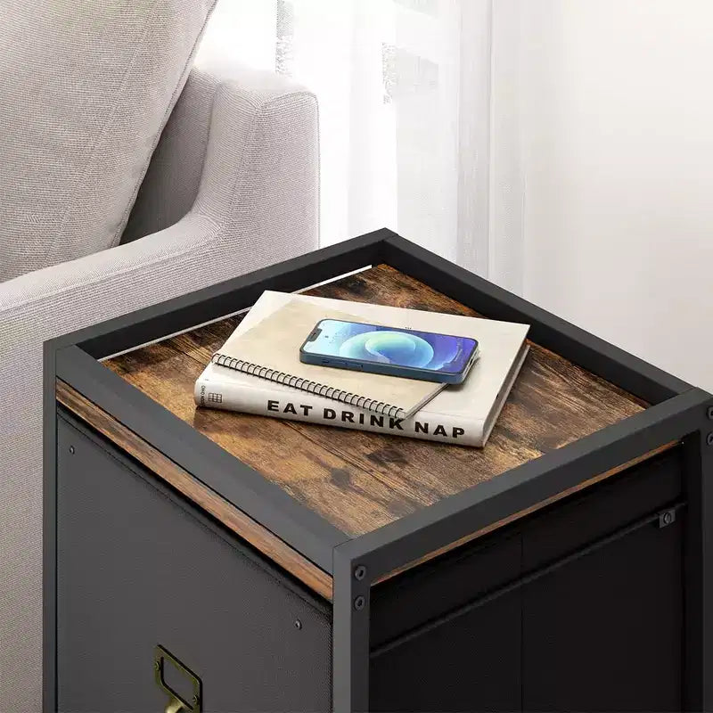Cassettiera portadocumenti, armadietto portadocumenti mobile, supporto per stampante su rotelle, adatto per formati A4 o Letter, cassettiera portadocumenti verticale in tessuto con ruote, sottopensile