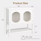 Credenza, Mobiletto con ripiano contenitore - Mobile bar in legno per soggiorno e sala da pranzo
