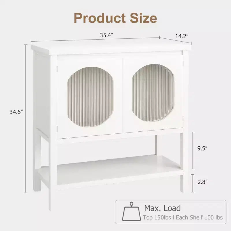 Credenza, Mobiletto con ripiano contenitore - Mobile bar in legno per soggiorno e sala da pranzo