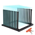 Windshield Rack, 9-Slot Truck Bed Glass Storage Unit - Durable with Non-Slip Locks & Rubber Padding for Transport