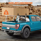 Truck Rack Ladder Rack - 71 Aluminum 800lb Capacity, No-Drill C-Clamps, Universal Fit for Pickup Beds, Powder Coated
