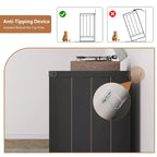 Mobile porta giradischi moderno, Mobiletto porta giradischi stile rustico con anta scorrevole a granaio, Consolle in legno porta vinili per soggiorno, Nero