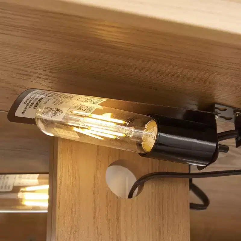 Dispensa da Cucina in Legno Massello con 4 Ripiani Regolabili e Ante Chiuse
