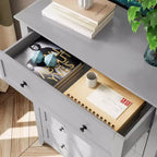 Cassettiera a 5 cassetti con cassetti profondi, Comò moderno in legno, per ingresso, soggiorno