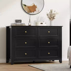 6 Drawer Dresser with Deep Drawers, Modern Wooden Chests, for Entryway, Living Room