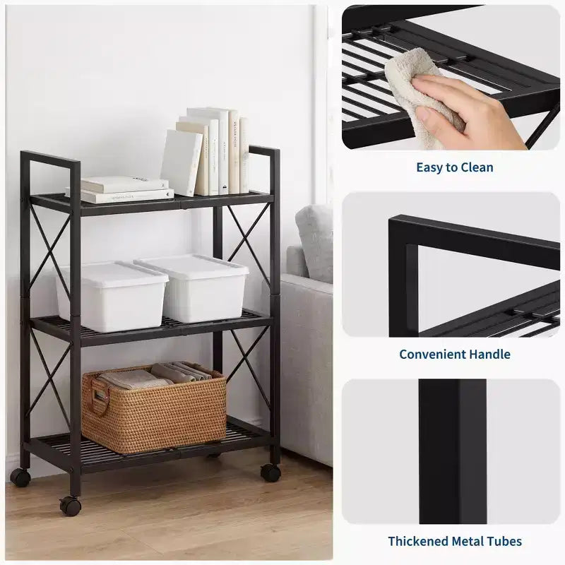 Scarpiera sottile a 3 livelli, organizer, struttura in metallo robusto e ripiani in tessuto non tessuto, scarpiera regolabile per ingresso, camera da letto