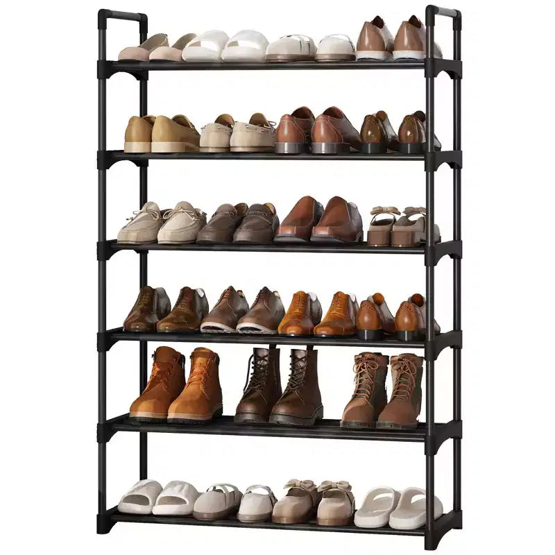 Scarpiera sottile a 3 livelli, organizer, struttura in metallo robusto e ripiani in tessuto non tessuto, scarpiera regolabile per ingresso, camera da letto