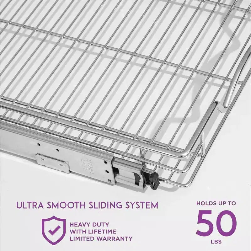 Guide Scorrevoli - Coppia di Guide per Cassetti Resistenti con Sistema di Scorrimento Fluido